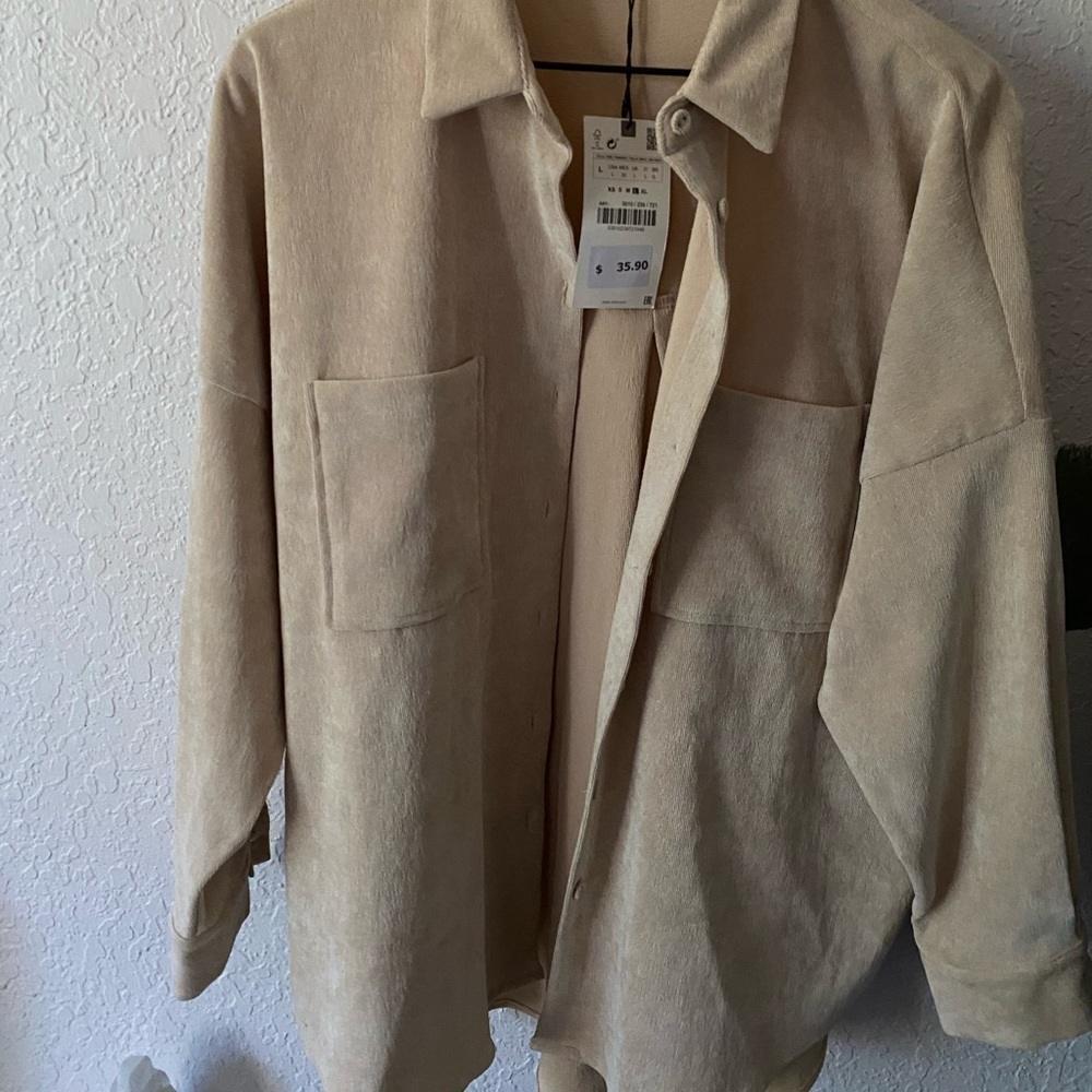 zara cream shirt